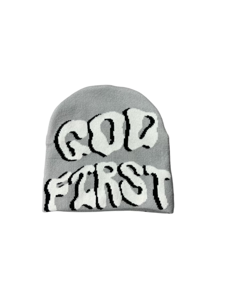 (PRE-ORDER) God First “Grey” Beanie