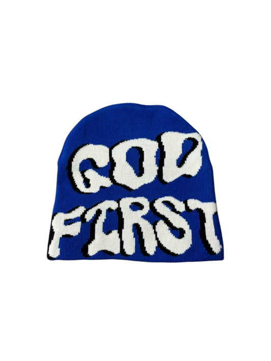 (PRE-ORDER) God First “Blue” Beanie