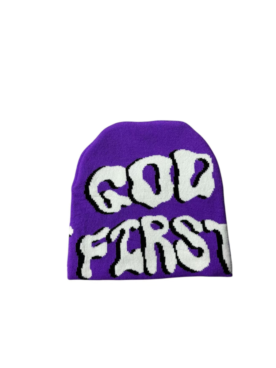 (PRE-ORDER) God First “Purple” Beanie